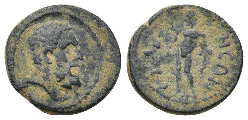 PHRYGIA. Eumenea. Pseudo-autonomous (3nd century). AE (15mm, 2.62 g) Bare bearde...