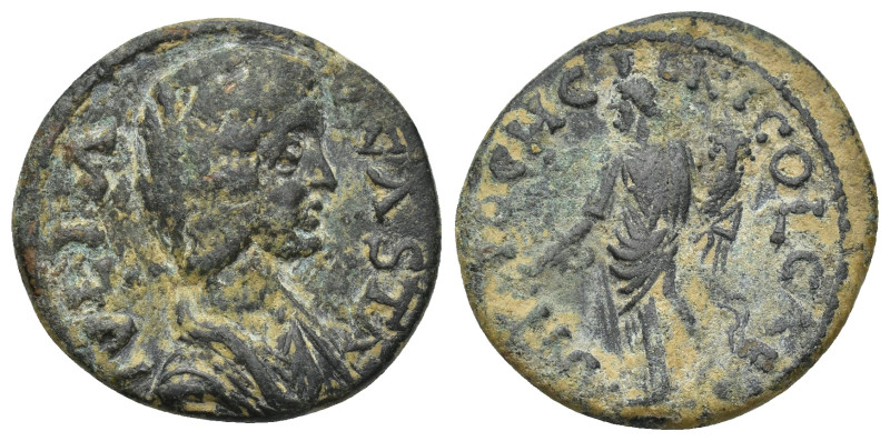 PISIDIA, Antiochia. Julia Domna. Augusta, AD 193-217. Æ (22mm, 5.00 g). Draped b...