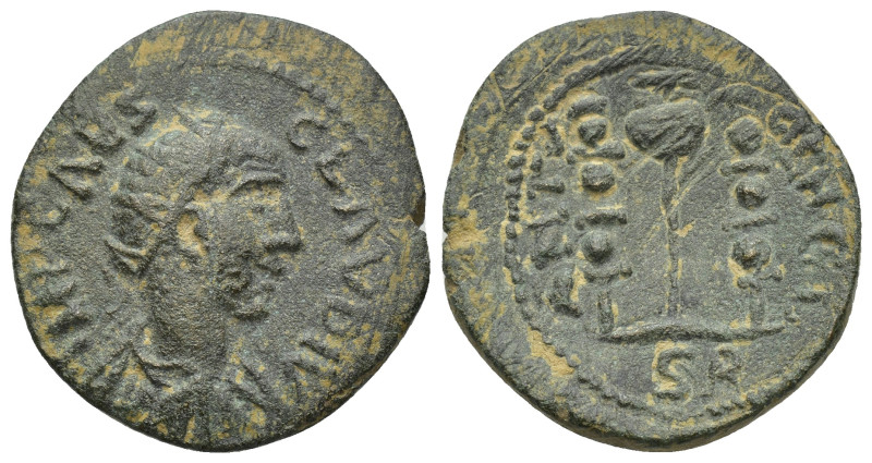 PISIDIA, Antiochia. Claudius II Gothicus. AD 268-270. Æ (25mm, 8.50 g). Radiate,...