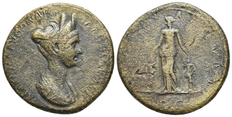 Matidia, niece of Trajan. Sestertius 112-117, Æ (33mm, 21.98 g). MATIDIA AVG DIV...