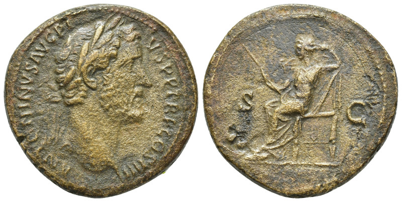 Antoninus Pius. Æ Sestertius (31mm, 24.62 g), AD 138-161. Rome, AD 147. ANTONINV...