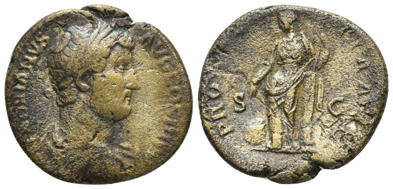 Hadrian. AD 117-138. Æ As (25mm, 9.49 g). Rome mint. Struck circa AD 134-138. La...