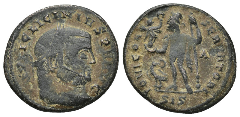 Licinius I. A.D. 308-324. Æ follis (20mm, 3.44 g). Siscia, A.D. 315/6. IMP LIC L...