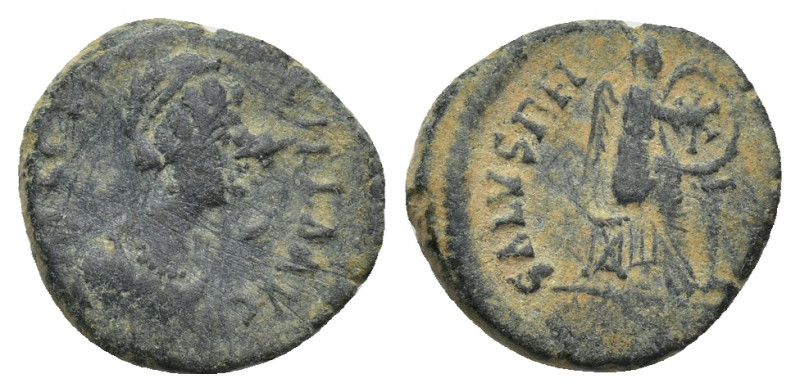 Aelia Flaccilla. Augusta, A.D. 379-386/8. Æ (13mm, 1.27 g). AEL FLAC-CILLA AVG, ...