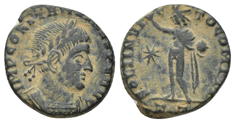 Constantin I the Great AD 306-336. Ticinum Follis Æ (16mm, 3.25 g). IMP CONSTANT...