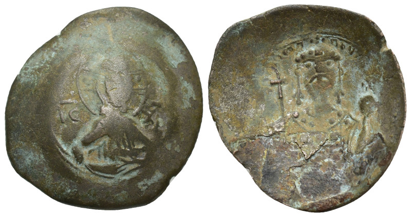 Manuel I Comnenus AD 1143-1180. Constantinople Trachy Æ (28mm, 4.46 g) IC-XC, bu...