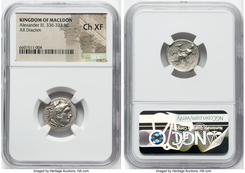 MACEDONIAN KINGDOM. Alexander III the Great (336-323 BC). AR drachm (18mm, 7h). ...