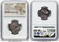 ATTICA. Athens. Ca. 440-404 BC. AR tetradrachm (25mm, 17.19 gm, 9h). NGC Choice AU 5/5 - 3/5. Mid-mass coinage issue. Head of Athena right, wearing ea...