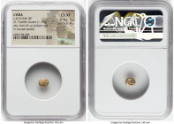 LYDIAN KINGDOM. Alyattes or Walwet (ca. 610-546 BC). EL 1/12 stater or hemihecte (7mm, 1.19 gm). NGC Choice XF 5/5 - 4/5. Uninscribed, Lydo-Milesian S...