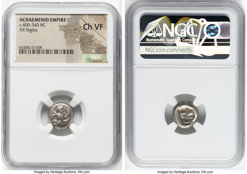 ACHAEMENID PERSIA. Artaxerxes II-Darius III (ca. 400-336 BC). AR siglos (14mm). ...