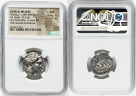 CILICIA. Mallus. Tiribazus (ca. 388-380 BC). AR stater (23mm, 10.61 gm, 3h). NGC AU 5/5 - 2/5. Head of Aphrodite right, wearing pendant earring and be...