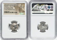 BACTRIAN KINGDOM. Heliocles (ca. 145-130 BC). AR drachm (18mm, 3.25 gm, 11h). NGC XF 4/5 - 4/5. Bactra. Diademed, draped bust of Heliocles right; bead...