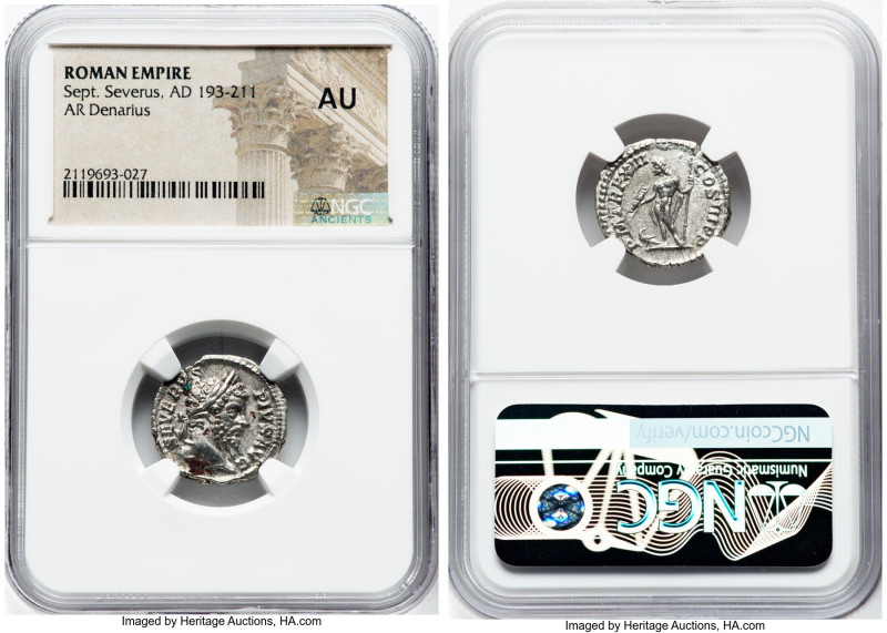 ANCIENT LOTS. Roman Imperial. Septimius Severus (AD 193-211). Lot of five (5) AR...