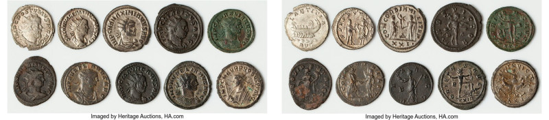 ANCIENT LOTS. Roman Imperial. Lot of ten (10) BI antoniniani. Fine-XF. Includes:...