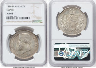 Pedro II 2000 Reis 1889 MS63 NGC, Rio de Janeiro mint, KM485. HID09801242017 © 2022 Heritage Auctions | All Rights Reserved