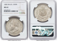 Pedro II Pair of Certified 2000 Reis MS62 NGC, Rio de Janeiro mint, KM485. (1) 1888 and (1) 1889. HID09801242017 © 2022 Heritage Auctions | All Rights...