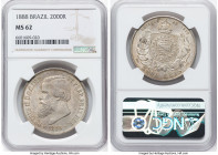 Pedro II Pair of Certified 2000 Reis MS62 NGC, Rio de Janeiro mint, KM485. Includes (1) 1888 and (1) 1889. HID09801242017 © 2022 Heritage Auctions | A...