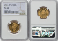 Umberto I gold 20 Lire 1882-R MS64 NGC, Rome mint, KM21, Fr-21. HID09801242017 © 2022 Heritage Auctions | All Rights Reserved