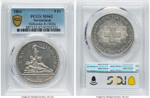 Confederation "Nidwalden Shooting Festival" 5 Francs 1861 MS62 PCGS, KM-XS6, Richter-1022a. HID09801242017 © 2022 Heritage Auctions | All Rights Reser...