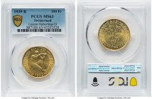Confederation gold "Lucerne Shooting Festival" 100 Francs 1939-B MS63 PCGS, Bern mint, KM-XS21, Haberling-23. HID09801242017 © 2022 Heritage Auctions ...