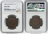 Republic Centavo 1843-(l) AU53 Brown NGC, London mint, KM-Y3.1. One year type. HID09801242017 © 2022 Heritage Auctions | All Rights Reserved