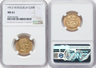 Republic gold 20 Bolivares 1912 MS61 NGC, Paris mint, KM-Y32, Fr-5c. HID09801242017 © 2022 Heritage Auctions | All Rights Reserved