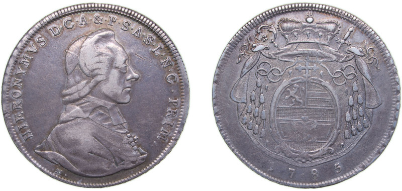 Austria Bishopric of Salzburg Holy Roman Empire 1785 M 1 Thaler - Hieronymus von...
