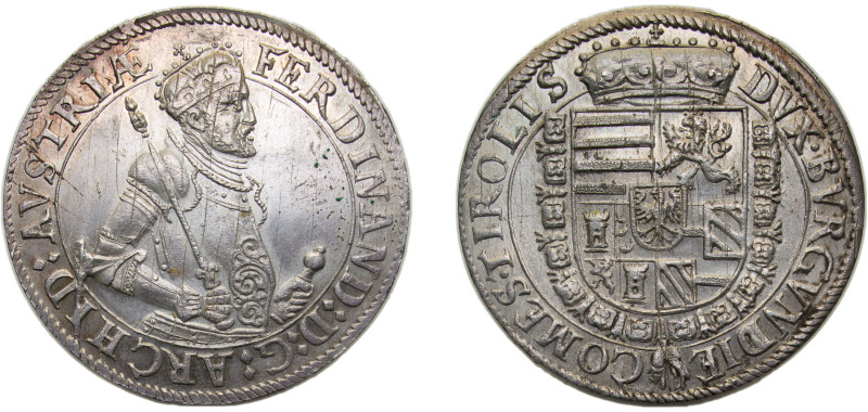 Austria County of Tyrol Holy Roman Empire ND (1577-1595) 1 Thaler - Ferdinand II...