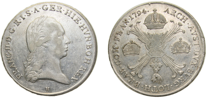 Belgium Austrian Netherlands Possession 1794 H 1 Kronenthaler - Franz II (Type I...