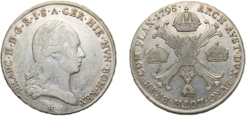 Belgium Austrian Netherlands Possession 1795 H 1 Kronenthaler - Franz II (Type I...