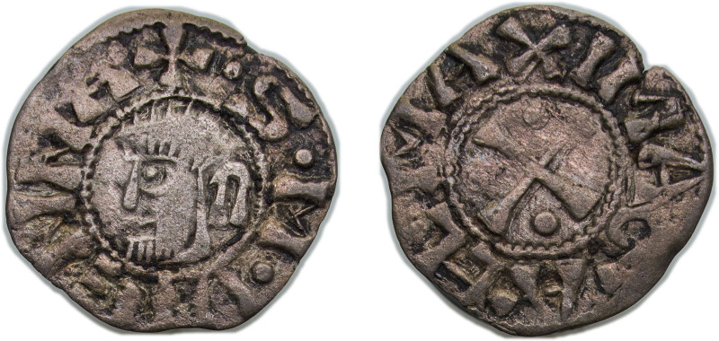 France Archbishopric of Vienne (France Feudal) ND (1150-1200) Denier anonymous S...