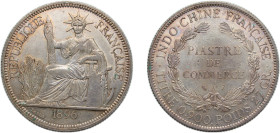 French Indochina French colony 1896 A 1 Piastre Silver (.900) (Copper .100) Paris Mint (11858000) 27g UNC KM5a.1 KM5a.2 KM5a.3 Lec277->305