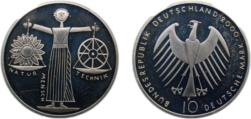 Germany Federal Republic of Germany 2000 J 10 Deutsche Mark (Expo 2000) Silver (...