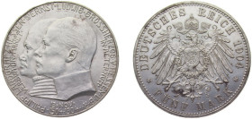 Germany Grand duchy of Hessen-Darmstadt Second Empire 1904 5 Mark - Ernst Ludwig Silver (.900) (40000) 27.777g UNC KM373 J75