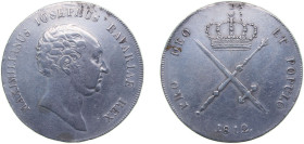 Germany Kingdom of Bavaria German states 1812 1 Kronenthaler - Maximilian I Joseph Silver (.868) (1160605) 29.34g VF KM706.1