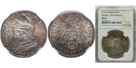Germany Kingdom of Prussia Second Empire 1901 A 5 Mark - Wilhelm II (Kingdom of Prussia) Silver (.900) Berlin Mint (460000) 27.77g NGC MS 63 KM526 J10...