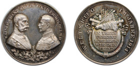 Germany Kingdom of Prussia Second Empire 1914 Medal - Weltkrieg im Jahre 1914 Silver 17.2g PF Zetzmann3007