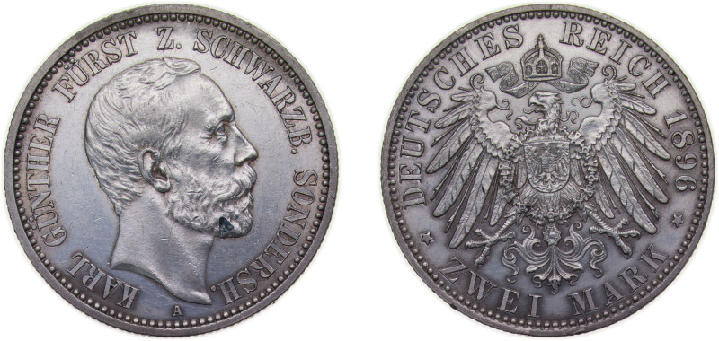 Germany Principality of Schwarzburg-Sondershausen Second Empire 1896 A 2 Mark - ...