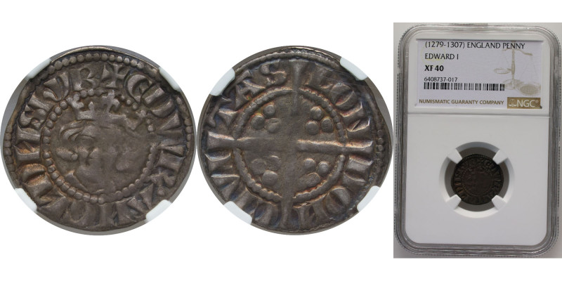 Great Britain England Kingdom ND (1279-1307) 1 Penny - Edward I Silver (.925) Ro...