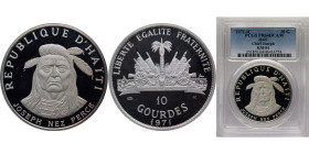 Haiti Second Republic 1971 IC 10 Gourdes (Joseph Nez Perce) Silver (.999) (3235) 47.05g PCGS PR 64 KM84
