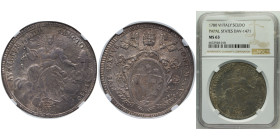Italy Papal States Italian states 1780 VI 1 Scudo - Pius VI (AVXILIVM DE SANCTO - Holy Mother Church) Silver (.917) 24.42g NGC MS 63 "Top Pop" KM1216 ...