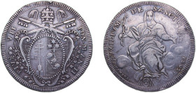 Italy Papal States Italian states 1802 R II 1 Scudo - Pius VII (AVXILIVM DE SANCTO - Holy Mother Church) Silver (.917) Rome Mint (53040) 26.3g VF KM12...