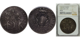 Italy Republic of Lucca Italian states 1754 1 Scudo Silver (.916) 26.52g NGC VF 35 KM60 Dav ECT1374