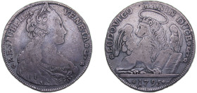 Italy Republic of Venice Italian states 1795 1 Tallero - Lodovico Manin Silver (.835) 28.2g VF KM747 Dav ECT1575 C137