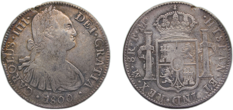 Mexico Spanish colony 1800 Mo FM 8 Reales - Carlos IV Silver (.903) Mexico City ...