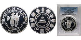 Nicaragua Republic 1997 5 Córdobas (Ibero-American Series III - Dances and Customs, Las Inditas o Mestizaje) “Top Pop” Silver (.925) Madrid Mint (6000...