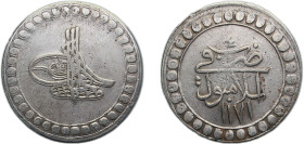 Ottoman Empire AH 1171//4 (1761) Kurus - Mustafa III Billon (.400 silver) İslambol Mint 18.8g XF KM320