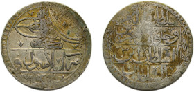 Ottoman Empire AH 1203//3 (1791) Yüzlük - Selīm III Billon (.465 silver) İslambol Mint 31.4g XF KM507 Dav ECT334