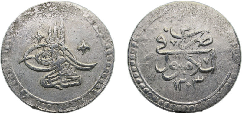 Ottoman Empire AH 1203//3 (1791) 2 Kuruș - Selim III Billon (.465 silver) İslamb...