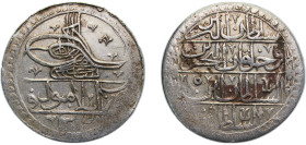 Ottoman Empire AH 1203//5 (1793) Yüzlük - Selīm III Billon (.465 silver) İslambol Mint 31.8g XF KM507 Dav ECT334